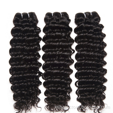 Wholesale unprocessed human hair bundles 28 inch deep wave 100% virgin brazilian human hair bundles with closure